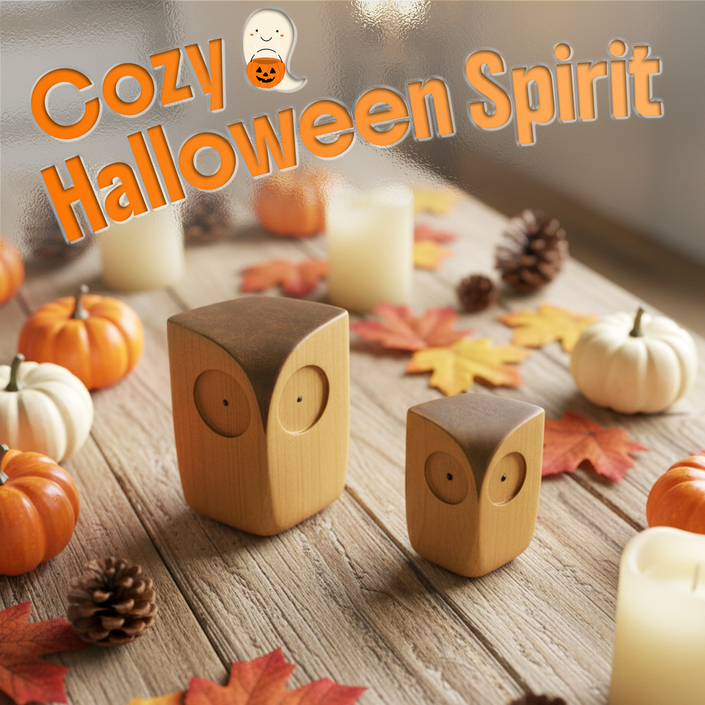 Handmade Nordic Wooden Owl Decor